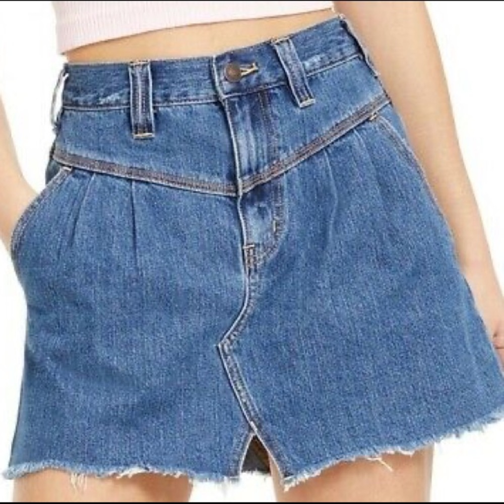 Free People denim skirt